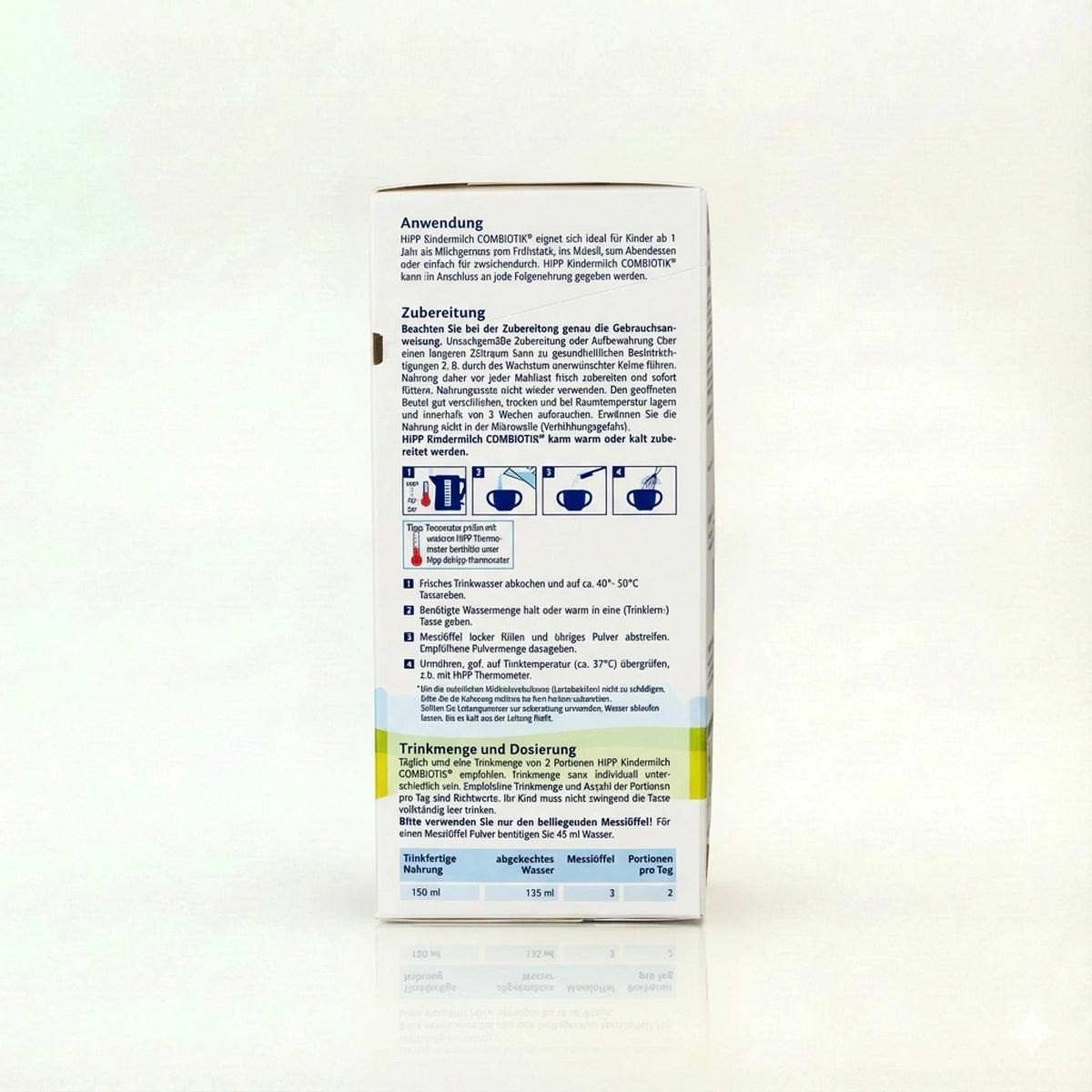 HiPP 1+ Years Combiotik Kindermilch Toddler Formula preparation instructions | Organic Formula Hub 