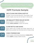 hipp organic formula sampe preparation instructions
