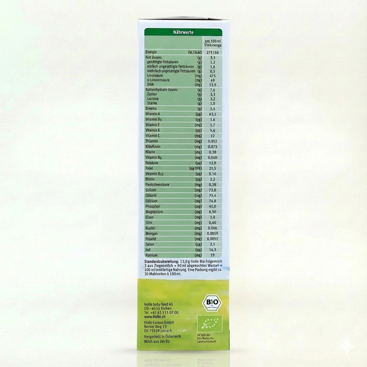 Holle Bio Stage 3 Goat Milk Formula preparation instructions |  Organic Formula Hub