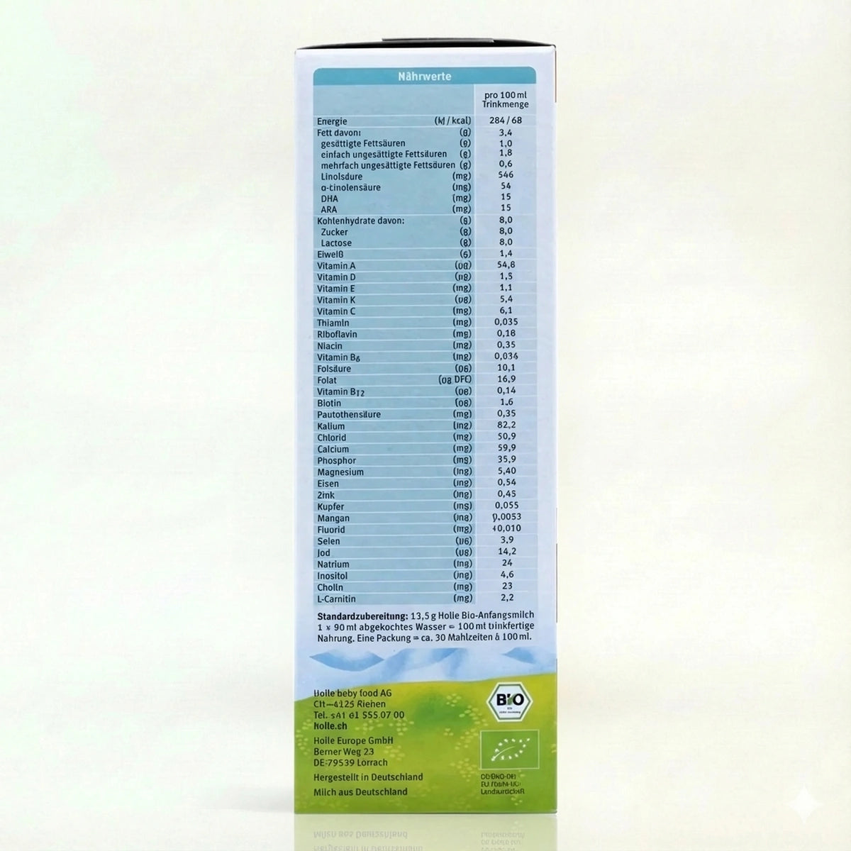 Holle Organic Stage 1 preparation instructions  | Organic Formula Hub