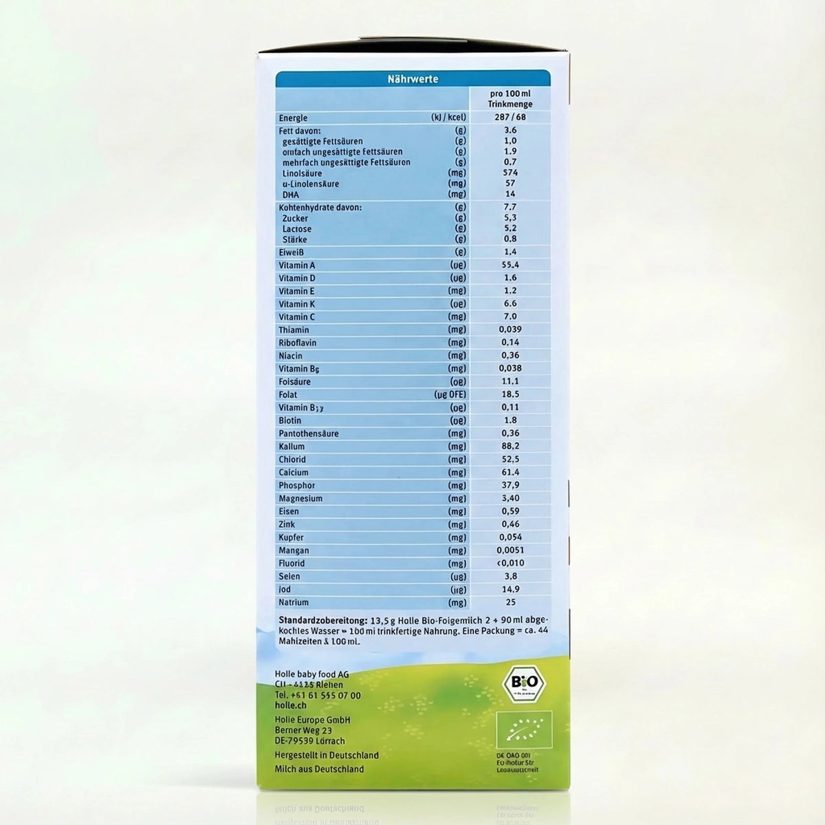 Holle Bio Stage 2 Formula Baby Formula  preparation instructions | Organic Formula Hub